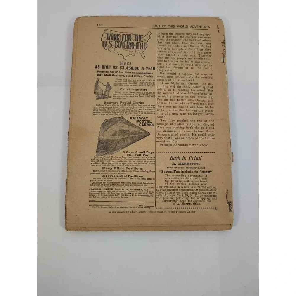 Out of This World Adventures - No 1 July 1950 / Crom the Barbarian Van Vogt READ